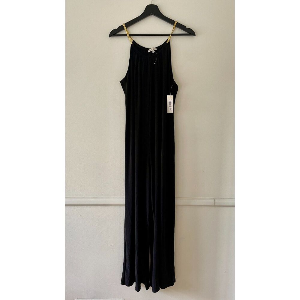Tash + Sophie Wide Leg Halter Jumpsuit Size L
